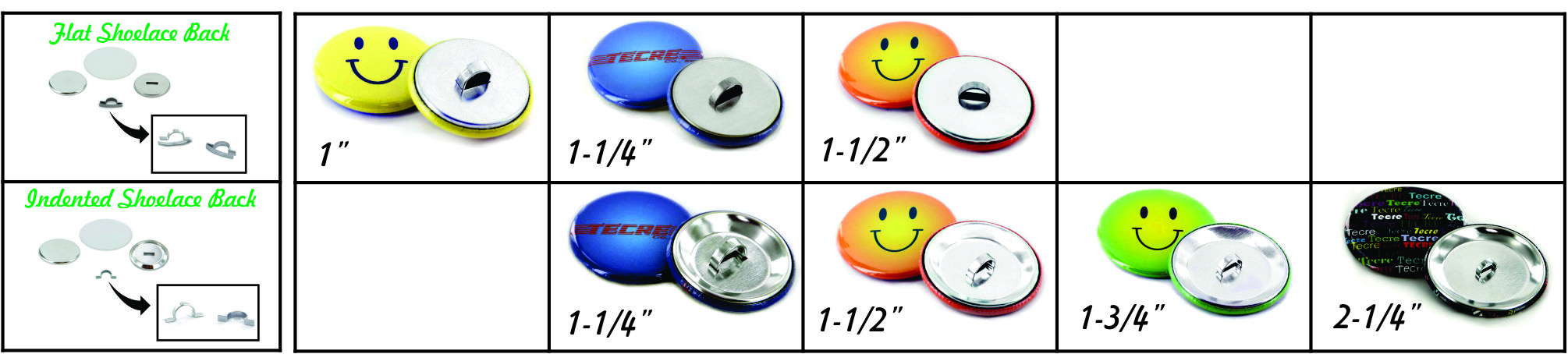 Button Making Supplies - Tecre - Shoelace Buttons