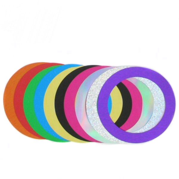 3" Round Mylar Rings Variety Pack