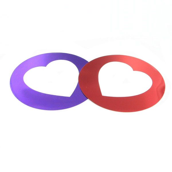 2-1/4" Round Heart Mylar Rings