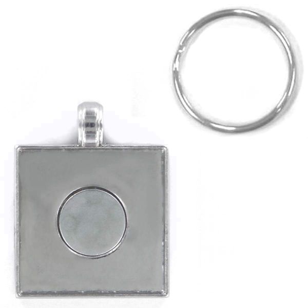 ArtClix Square Pendant With Split Key Ring