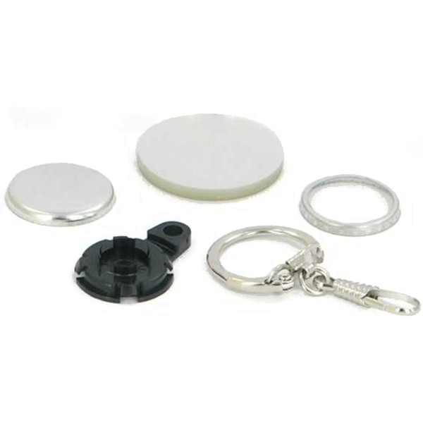 1" Round Versa-Back Snap Hook Key Ring Complete Set