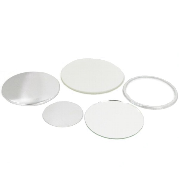 3" Round Mirror Button Complete Set