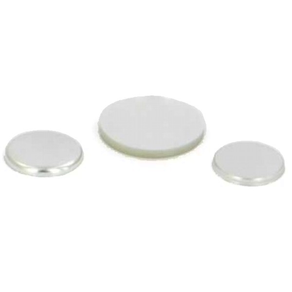 1" Round Flat Metal Button Complete Set